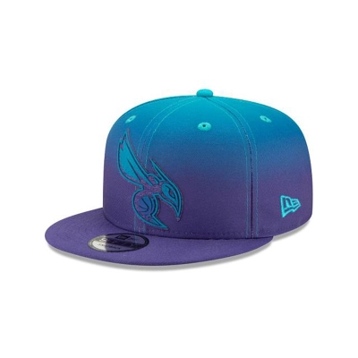 Blue Charlotte Hornets Hat - New Era NBA Back Half 9FIFTY Snapback Caps USA9870461